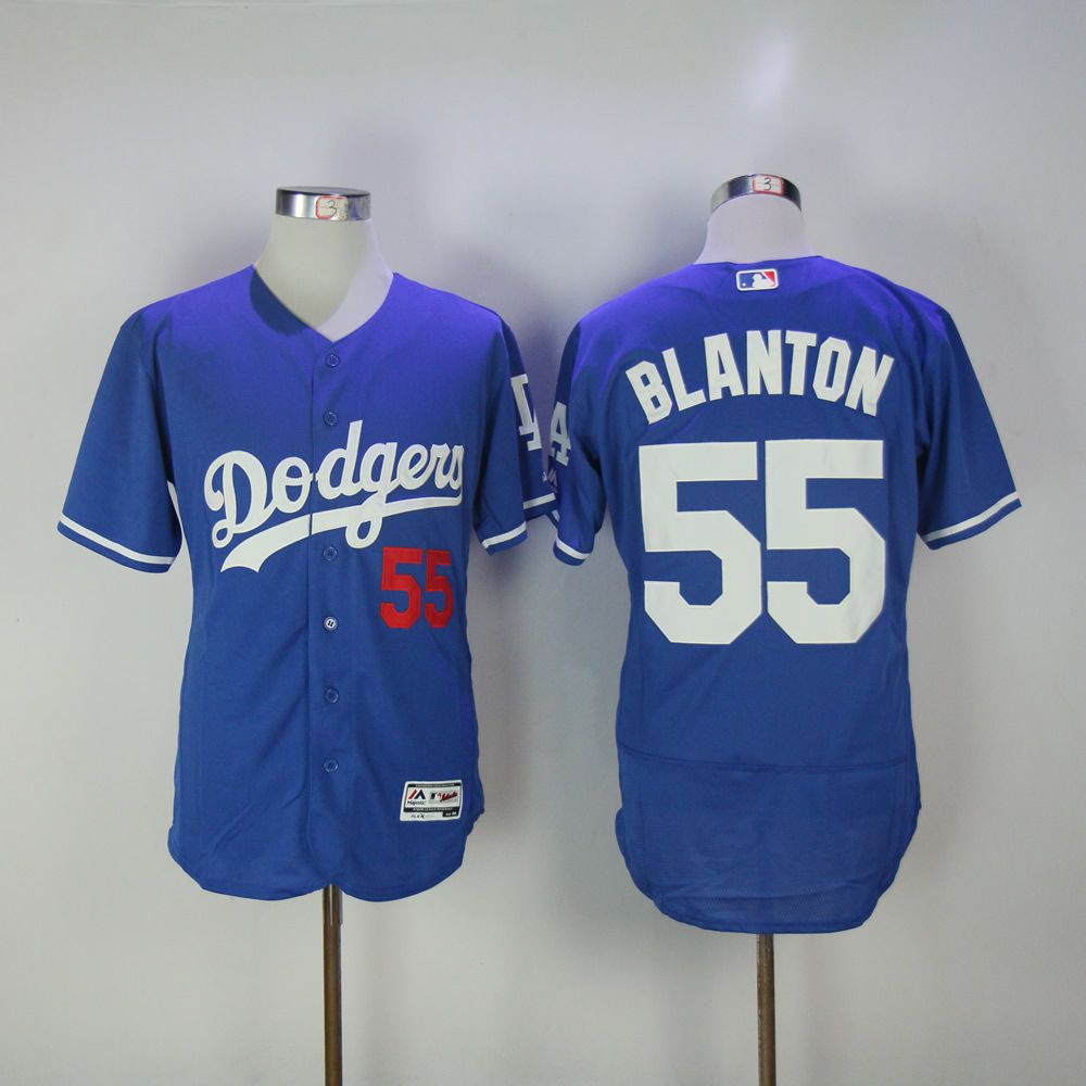 Men Los Angeles Dodgers #55 Blanton Blue Elite MLB Jerseys->los angeles dodgers->MLB Jersey